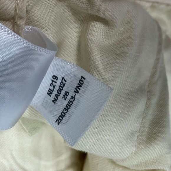 Madewell Pants Womens 26 Cream Cargo Garment Dyed Low Slung Straight High Waist - Picture 8 of 13